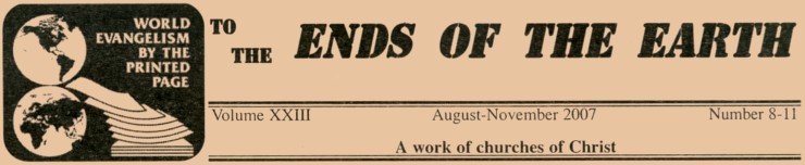 To The Ends of the Earth with Mission Printing logo